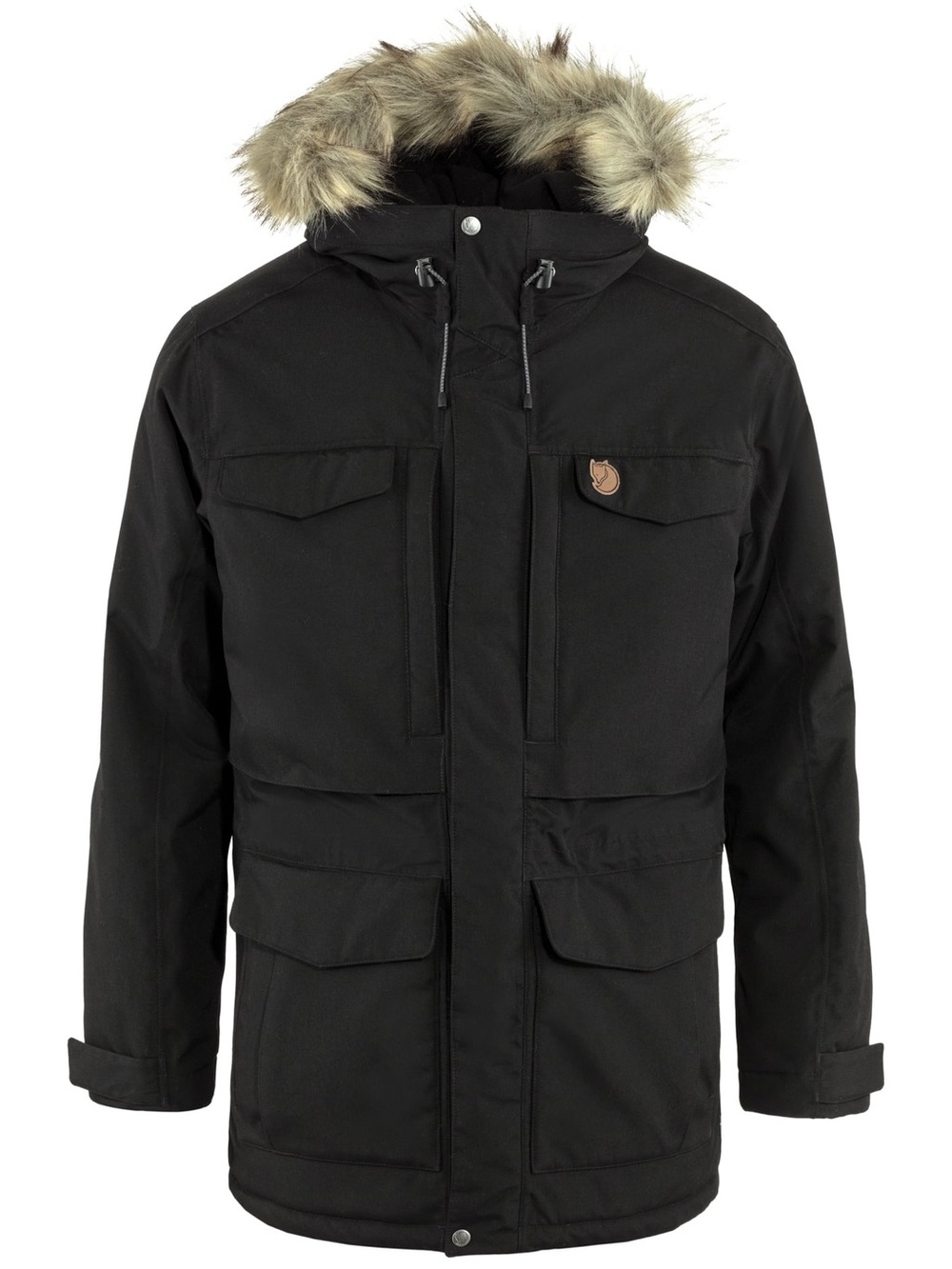 Fjällräven Men’s Black Nuuk Parka Winter Snow Jacket